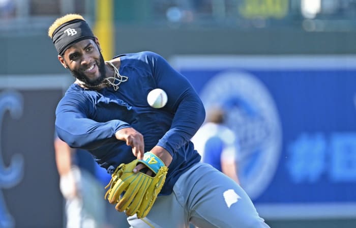 Yandy Diaz has been nursing a shoulder injury, but has had enough rest to be ready to go when the playoffs start on Friday. The Rays need a big series from him. (USA TODAY Sports)